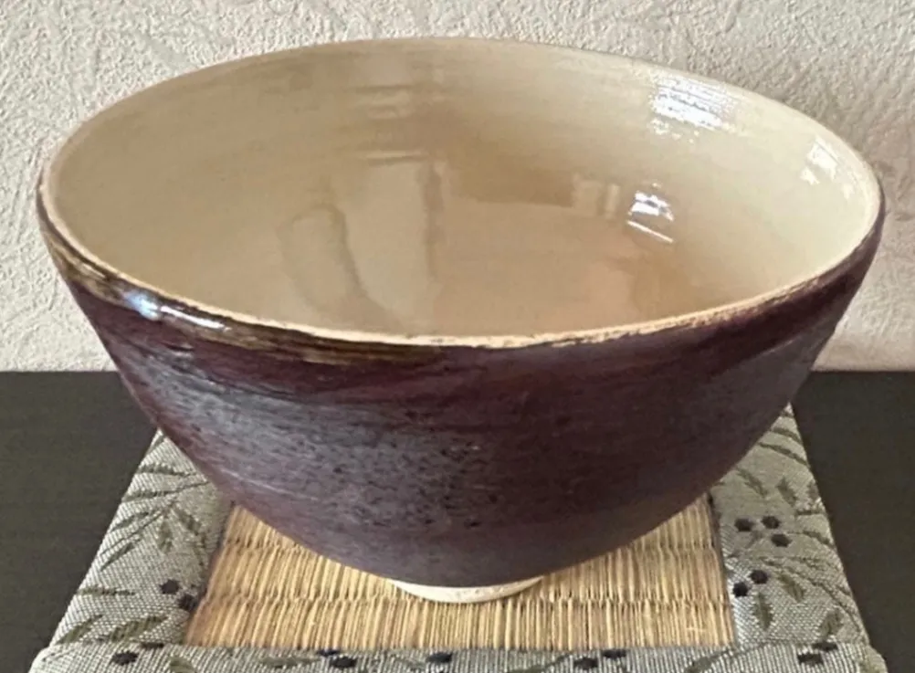 茶碗(ベンガラ) 丼 器 陶器 和食器 受賞作家 手作り 一点物 ⑪