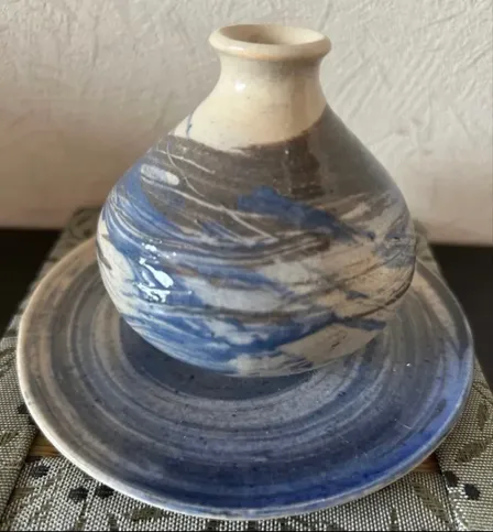 一輪挿し 花器 皿 器 和食器 陶器 受賞作家 手作り 一点物 ①