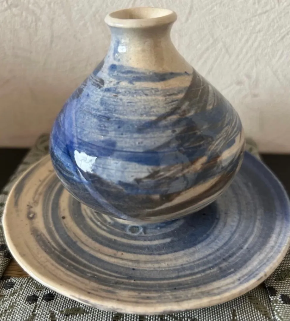 一輪挿し 花器 皿 器 和食器 陶器 受賞作家 手作り 一点物 ①
