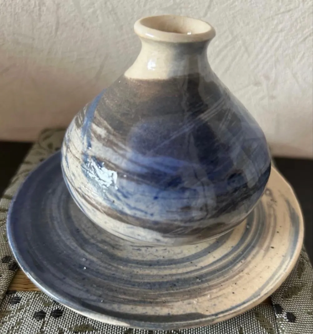 一輪挿し 花器 皿 器 和食器 陶器 受賞作家 手作り 一点物 ①
