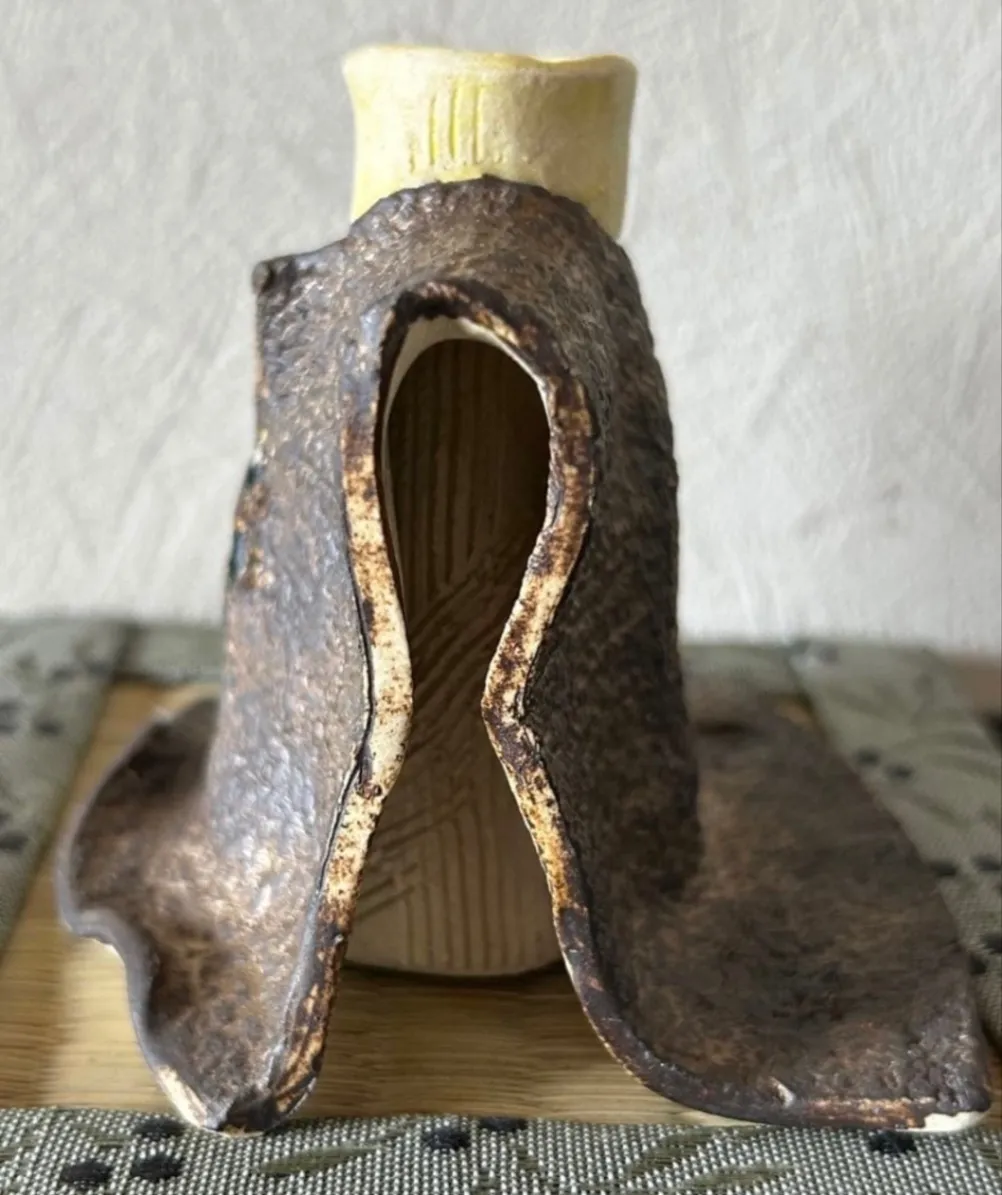 一輪挿し(金彩) 花器 花瓶 陶器 受賞作家 手作り 一点物 ②