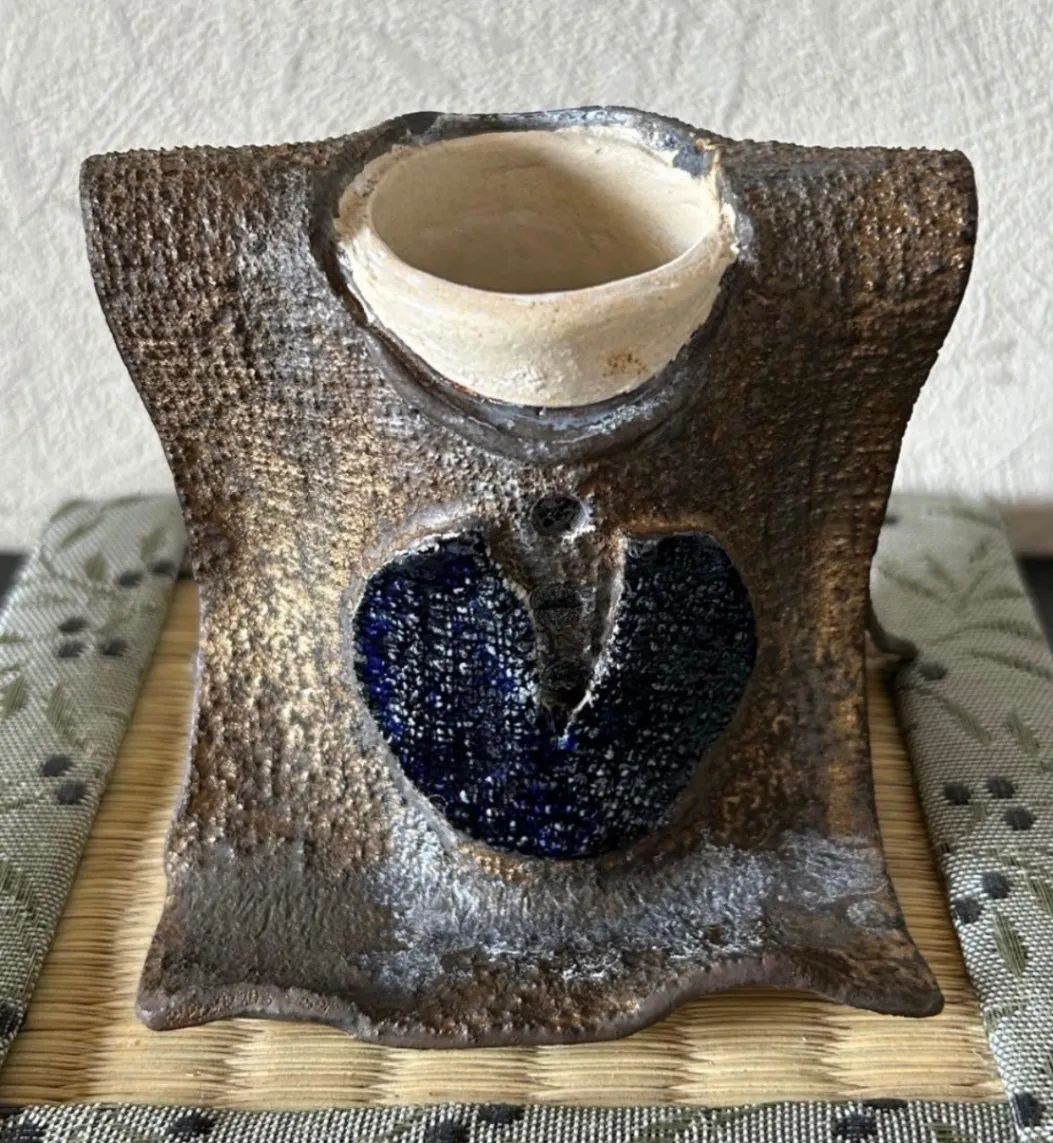 一輪挿し 花器 花瓶 陶器 受賞作家 手作り 一点物 ④
