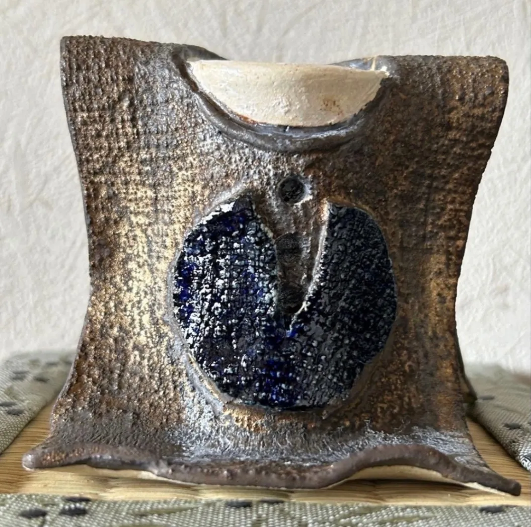 一輪挿し 花器 花瓶 陶器 受賞作家 手作り 一点物 ④