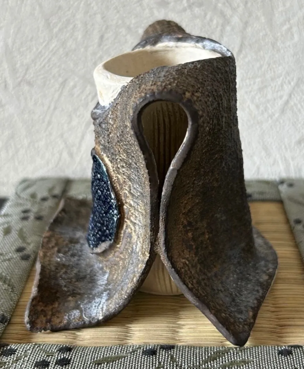 一輪挿し 花器 花瓶 陶器 受賞作家 手作り 一点物 ④
