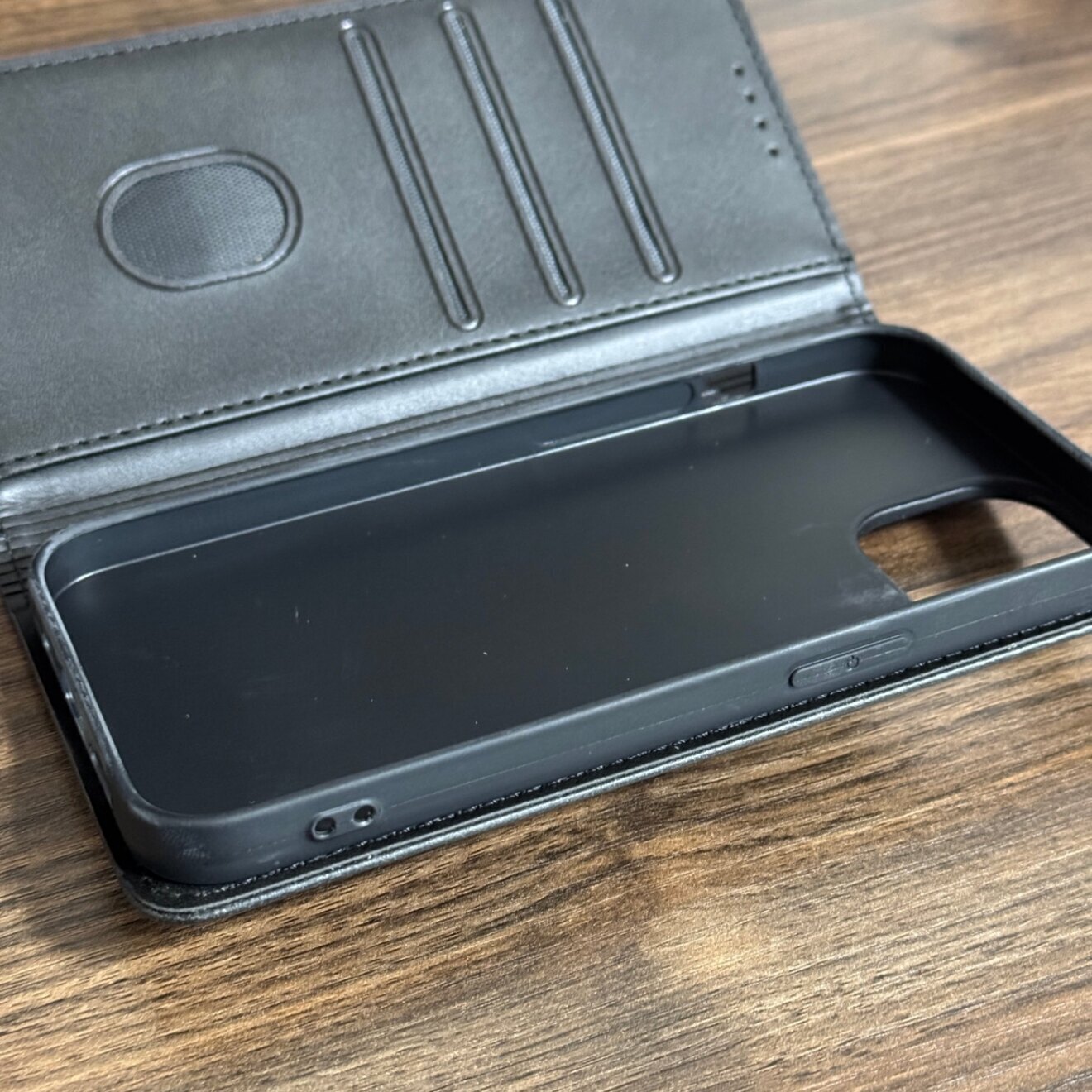 iPhone 12mini ケース 手帳型 マグネット1501BK12mini