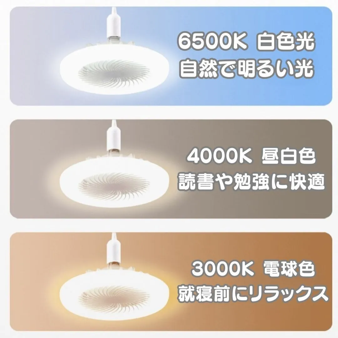 シーリングファンライト リモコン付き 口金 E26 E27 扇風機 サーキュレーター ファンライト