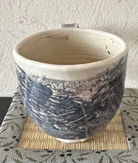 コーヒーカップ(ワラ灰) 器 陶器 和食器 受賞作家 手作り 一点物 ⑯