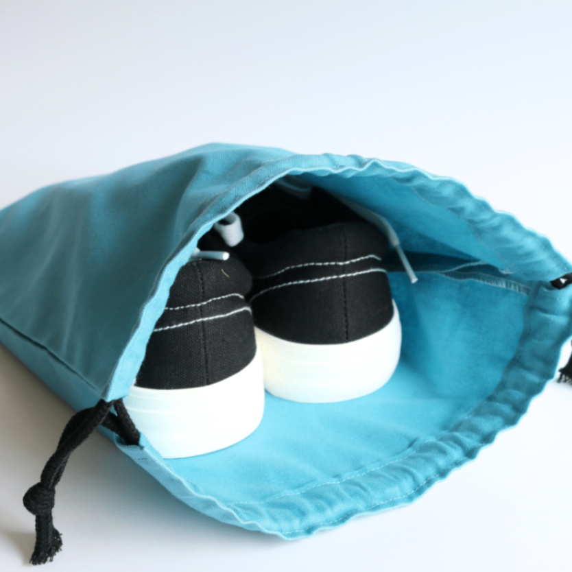 27㎝も入る上履き入れ 35×25｜チャコールグレー｜持ち手付き｜高学年｜シンプル｜無地