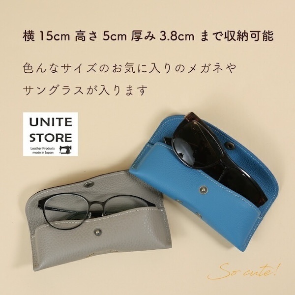【本革】 スリムメガネケース ハードタイプ（10色・日本製）