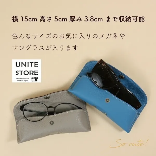 【本革】 スリムメガネケース ハードタイプ（10色・日本製）