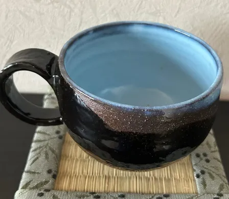 コーヒーカップ(黒天目) 器 陶器 和食器 受賞作家 手作り 一点物 ⑭