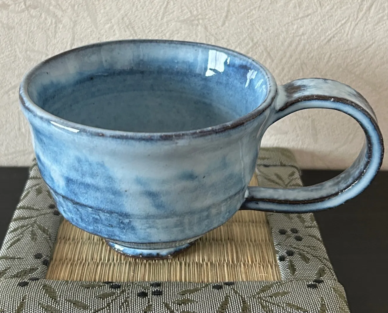 コーヒーカップ(ブルーワラ灰) 器 陶器 和食器 受賞作家 手作り 一点物 ⑬