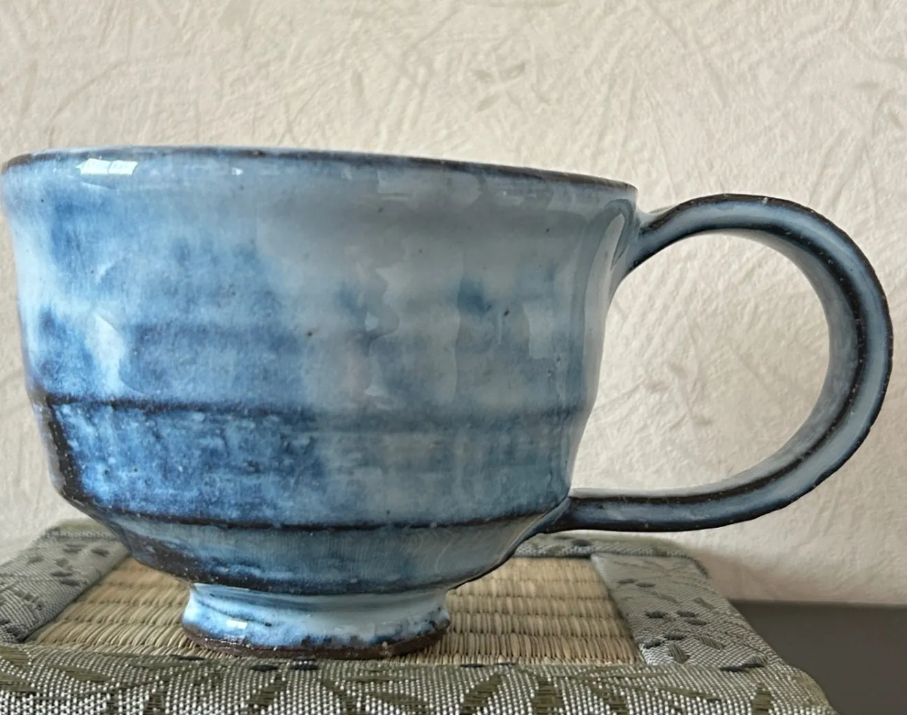 コーヒーカップ(ブルーワラ灰) 器 陶器 和食器 受賞作家 手作り 一点物 ⑬