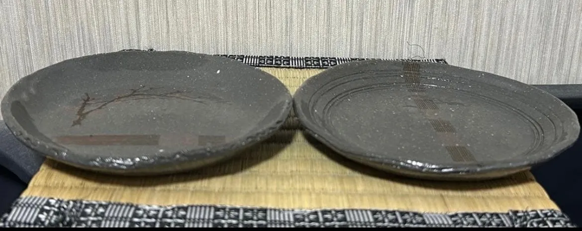 丸皿(透明) 小皿 皿 器 和食器 2枚 受賞作家 手作り 一点物 ⑥