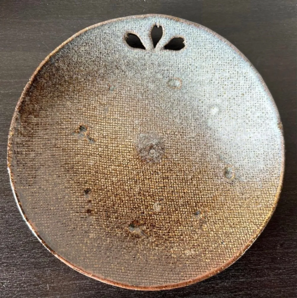 丸皿(黒天目)皿 器 和食器 陶器 受賞作家 手作り 一点物 ⑦