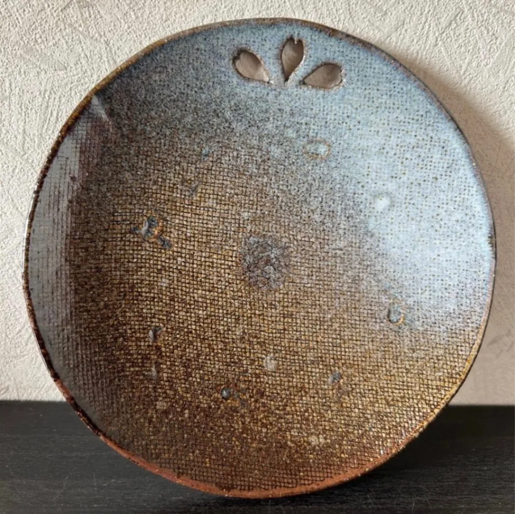 丸皿(黒天目)皿 器 和食器 陶器 受賞作家 手作り 一点物 ⑦