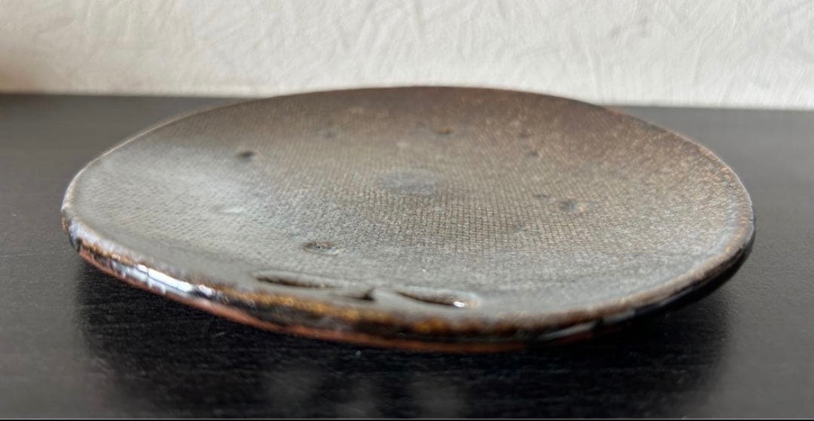 ⑦ 丸皿(黒天目)皿 器 和食器 陶器