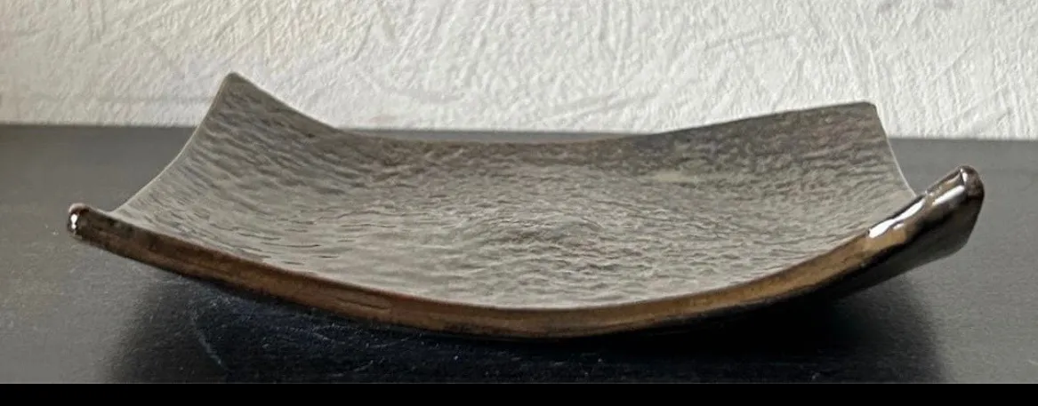 角小皿(わら灰) 角皿 皿 器 和食器 陶器 受賞作家 手作り 一点物 ⑧