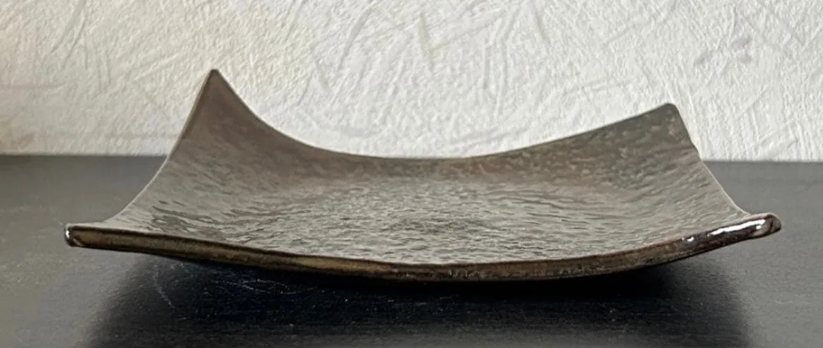 角小皿(わら灰) 角皿 皿 器 和食器 陶器 受賞作家 手作り 一点物 ⑧