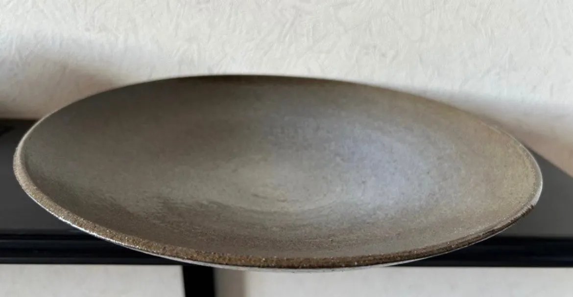 丸皿(蛍手斑紋)大皿 皿 器 和食器 陶器 受賞作家 手作り 一点物 ⑬