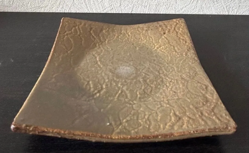 角皿(ナマコ) 3枚 小皿 皿 器 和食器 陶器 受賞作家 手作り 一点物 ⑭