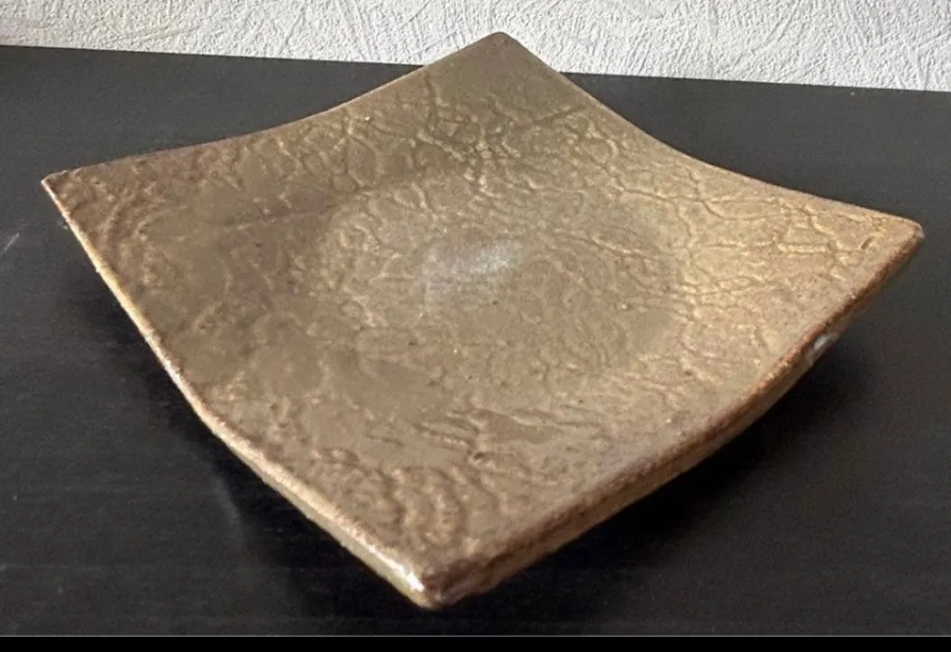 角皿(ナマコ) 3枚 小皿 皿 器 和食器 陶器 受賞作家 手作り 一点物 ⑭