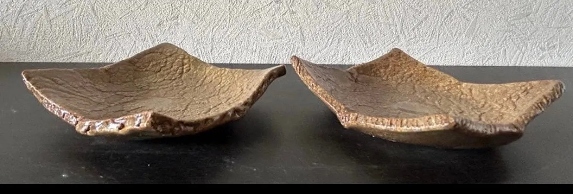 角皿(ナマコ) 3枚 小皿 皿 器 和食器 陶器 受賞作家 手作り 一点物 ⑭