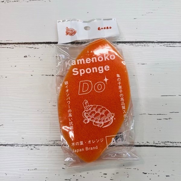 オープン記念価格！！亀の子スポンジDO木の葉型5個セット（オレンジ2個・クリーム3個）