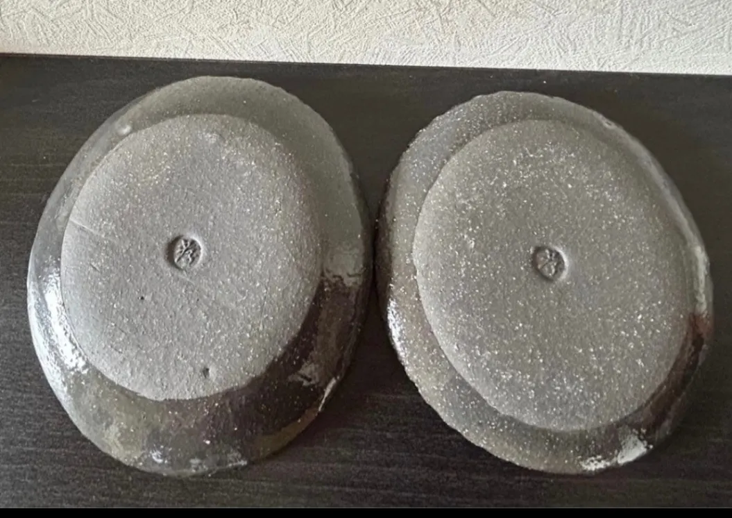 丸皿(黒御影) 2枚 小皿 皿 器 和食器 陶器 受賞作家 手作り 一点物 ⑮
