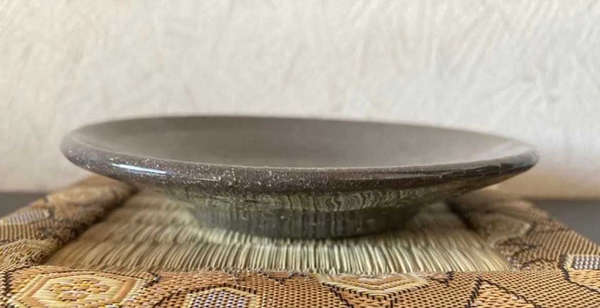 丸皿(透明) 小皿 皿 器 和食器 陶器 受賞作家 手作り 一点物 ⑱