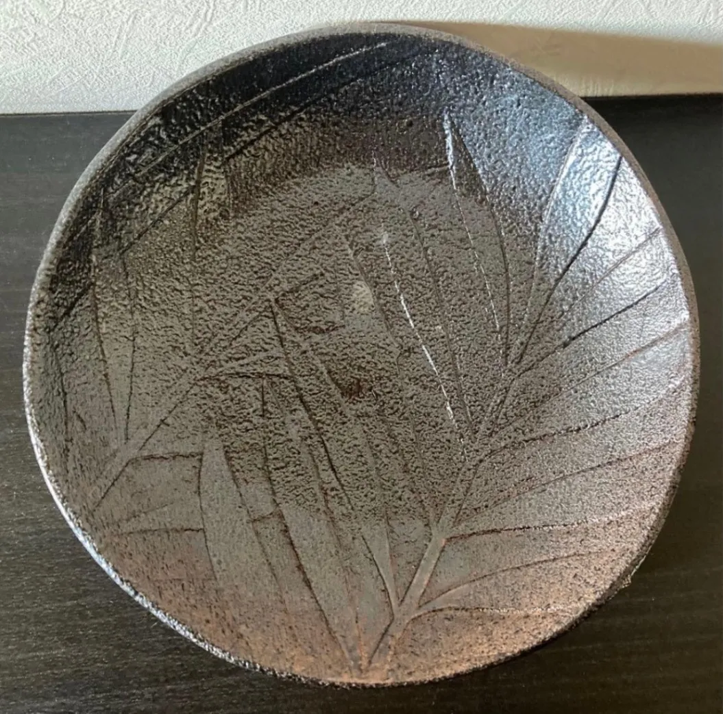 丸皿(油滴天目) 小皿 皿 器 和食器 陶器 受賞作家 手作り 一点物 ⑲