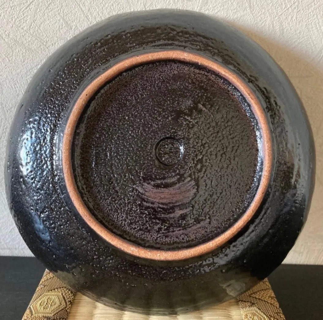 丸皿(油滴天目) 小皿 皿 器 和食器 陶器 受賞作家 手作り 一点物 ⑲
