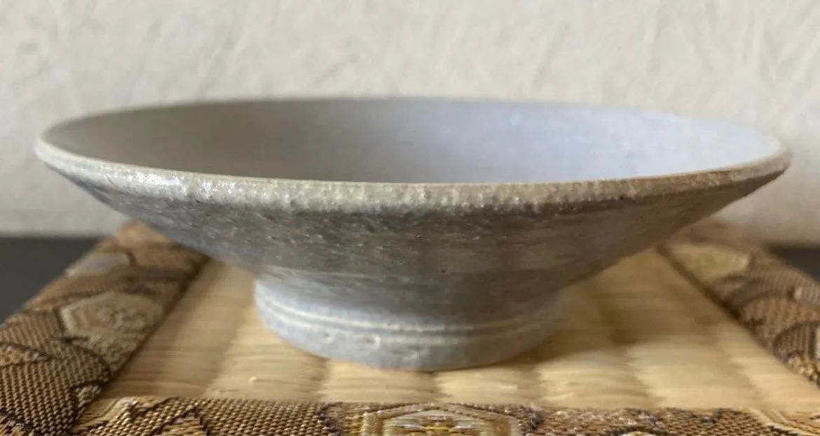 丸皿(青流紋) 小皿 皿 器 和食器 陶器 受賞作家 手作り 一点物 ㉓