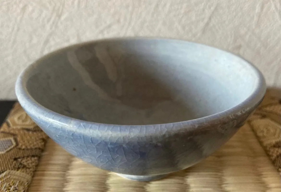 ぐい呑み(青流紋) 豆小鉢 小皿 器 和食器 陶器 受賞作家 手作り 一点物 ⑯
