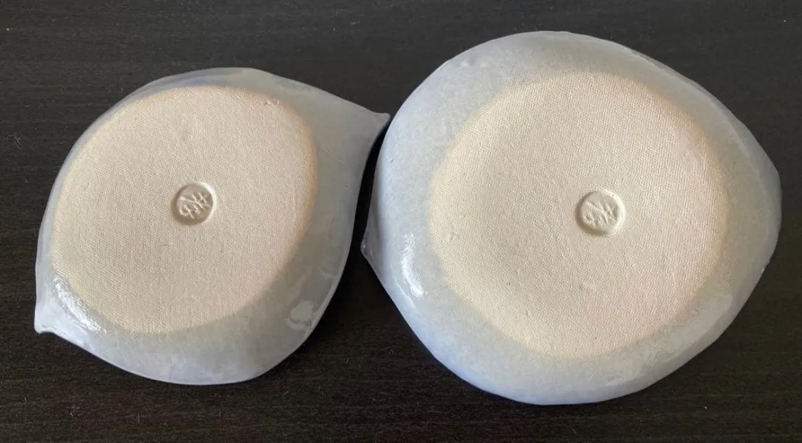 葉皿(青流紋) 小皿 皿 器 陶器 和食器 2枚 受賞作家 手作り 一点物 ㉕