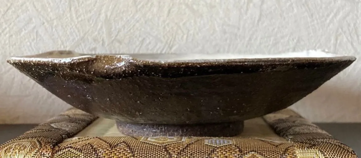 輪花皿(貫入) 丸皿 皿 器 和食器 陶器 受賞作家 手作り 一点物 ㉖