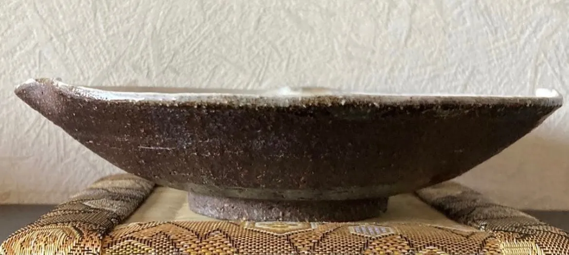 輪花皿(貫入) 丸皿 皿 器 和食器 陶器 受賞作家 手作り 一点物 ㉖