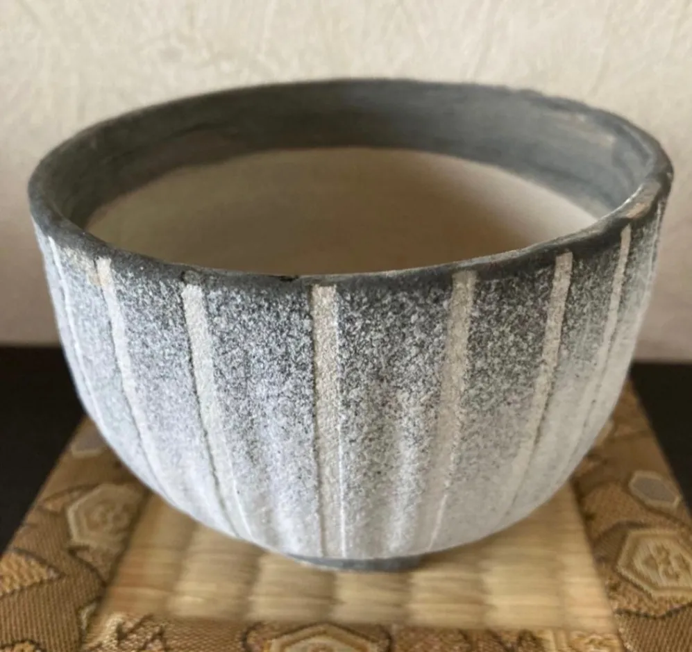 植木鉢(マット) 浅鉢 3号相当 器 陶器 観葉植物 受賞作家 手作り 一点物 ⑦