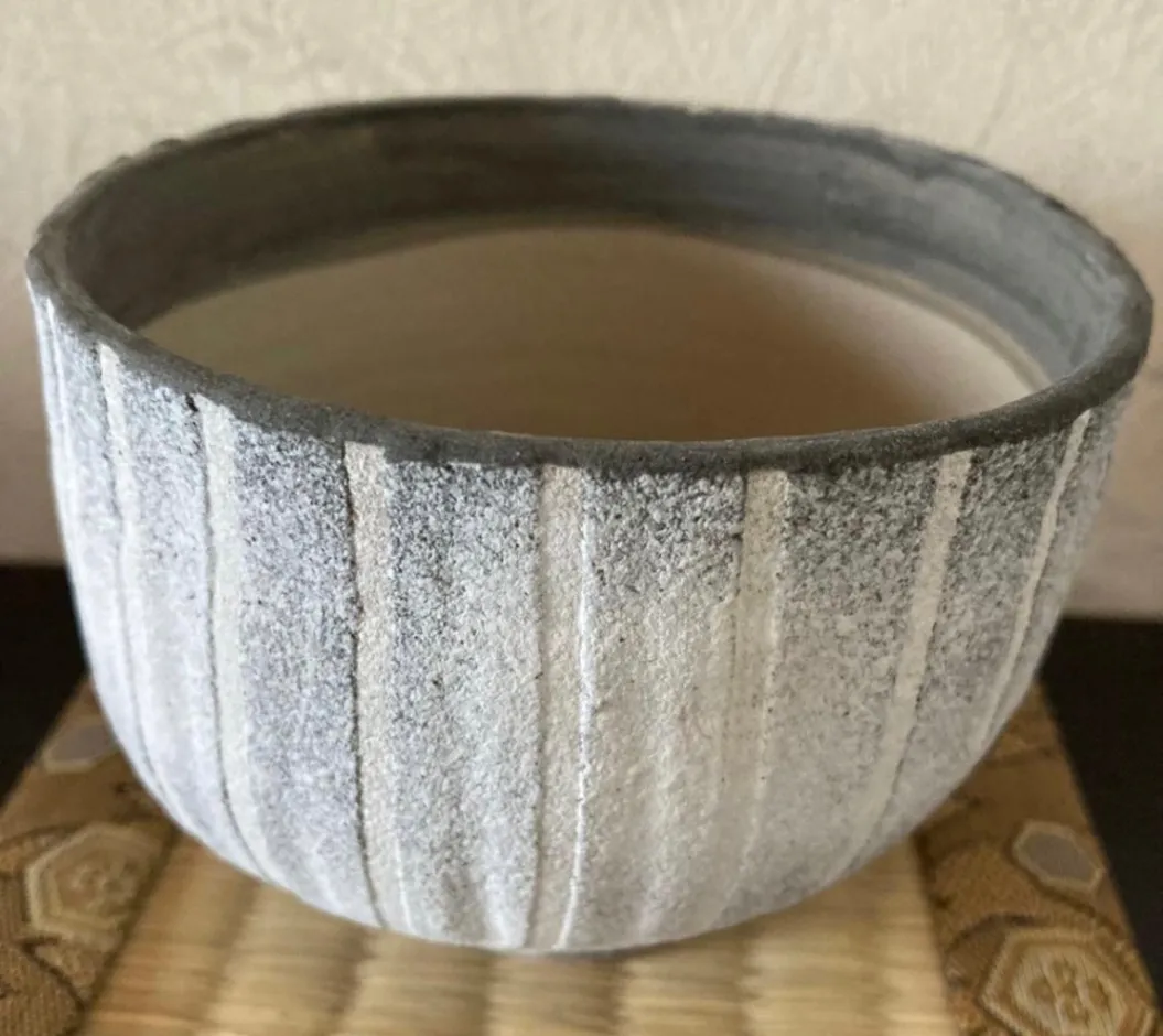 植木鉢(マット) 浅鉢 3号相当 器 陶器 観葉植物 受賞作家 手作り 一点物 ⑦
