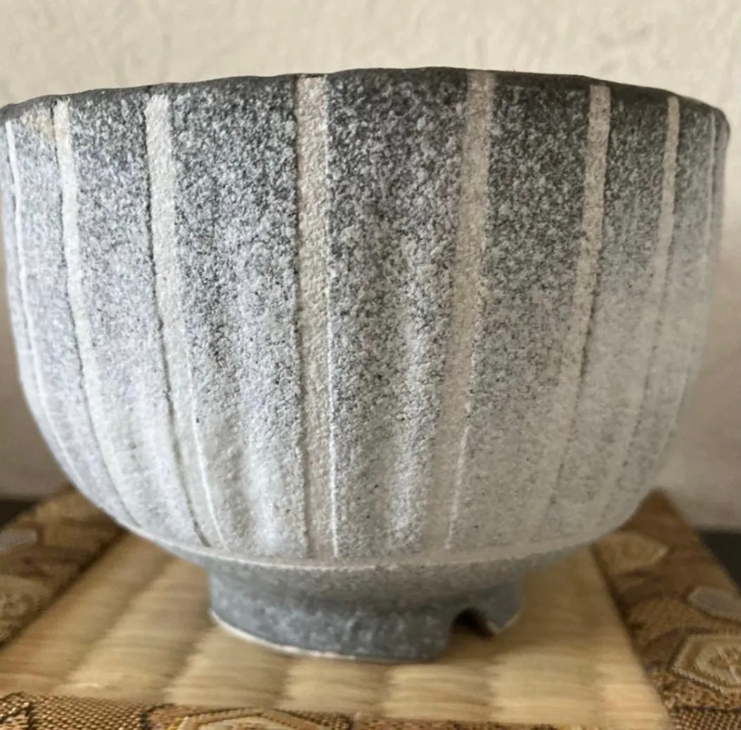 植木鉢(マット) 浅鉢 3号相当 器 陶器 観葉植物 受賞作家 手作り 一点物 ⑦