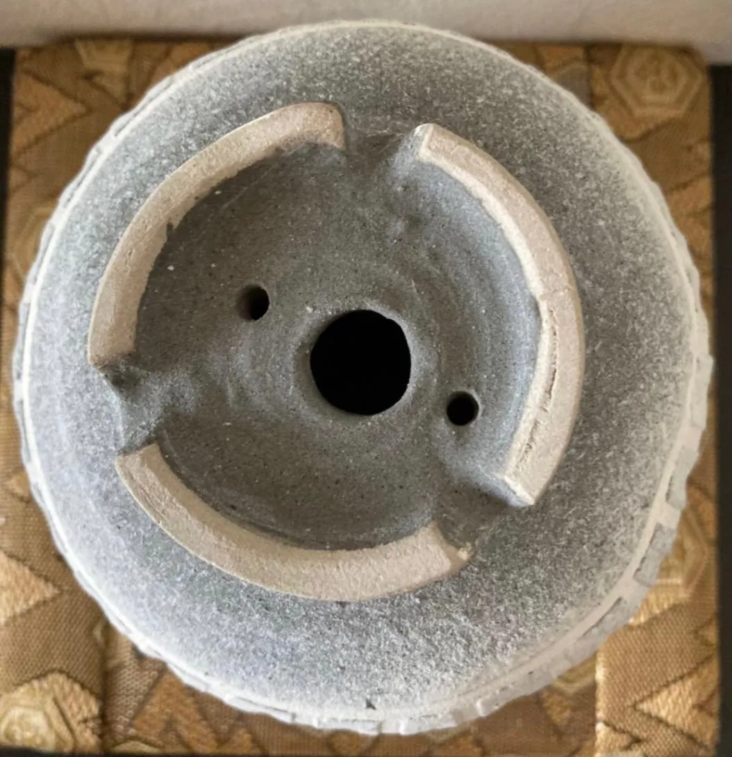 植木鉢(マット) 浅鉢 3号相当 器 陶器 観葉植物 受賞作家 手作り 一点物 ⑦