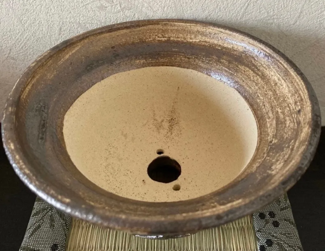 植木鉢(金彩) 浅鉢 3号相当 器 陶器 観葉植物 受賞作家 手作り 一点物 ⑧