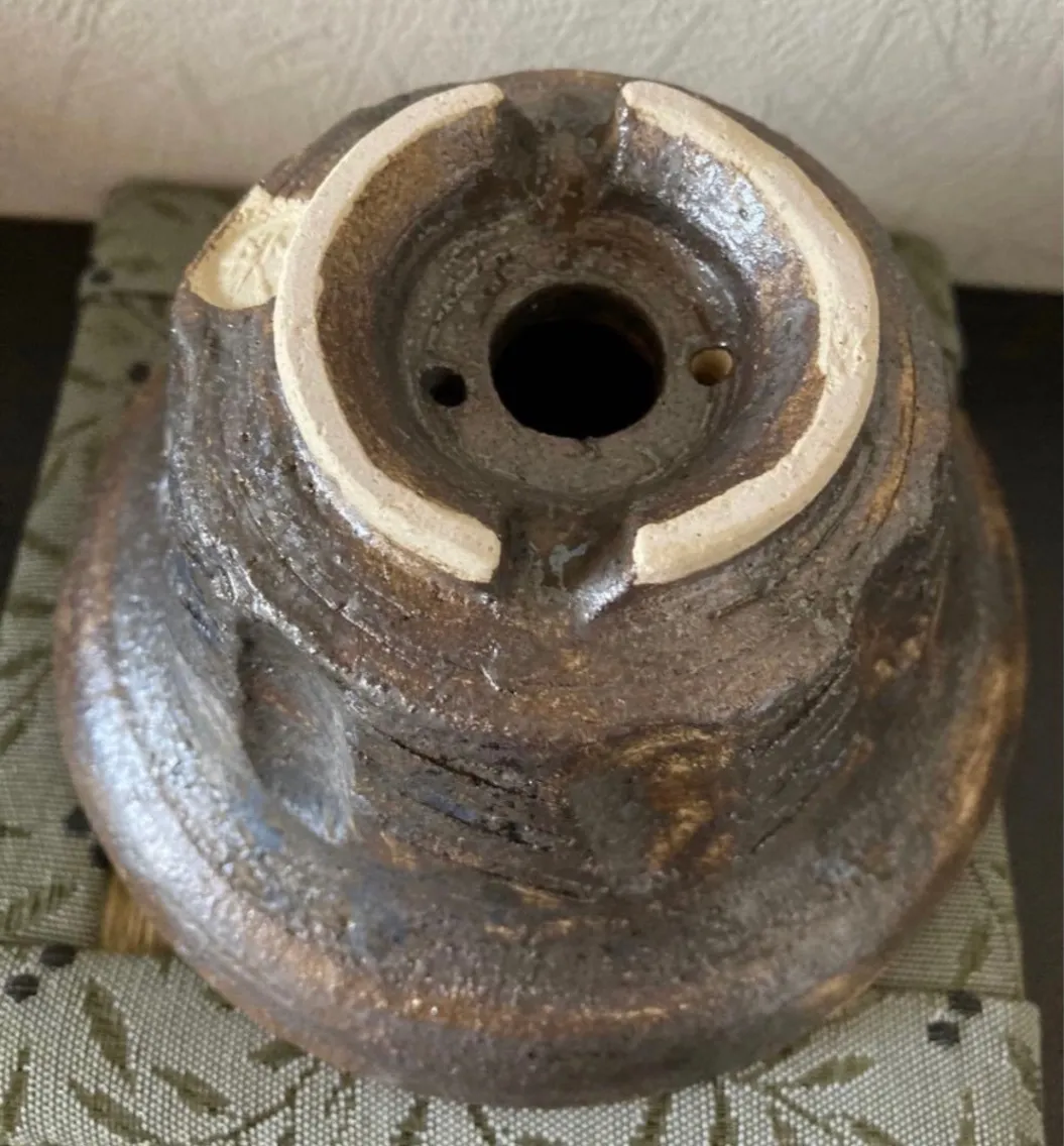 植木鉢(金彩) 浅鉢 3号相当 器 陶器 観葉植物 受賞作家 手作り 一点物 ⑧