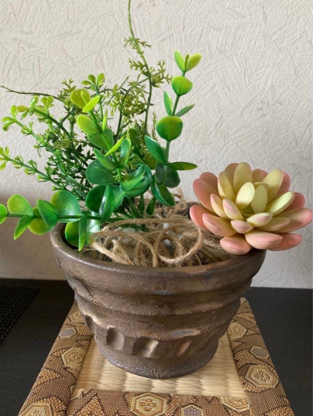 ⑨ 植木鉢(金彩) 浅鉢 3号相当 器 陶器 観葉植物