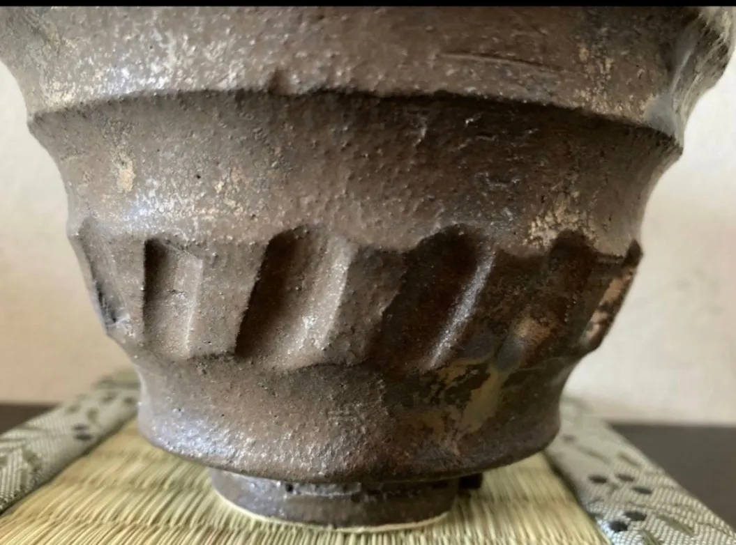 植木鉢(金彩) 浅鉢 3号相当 器 陶器 観葉植物 受賞作家 手作り 一点物 ⑨