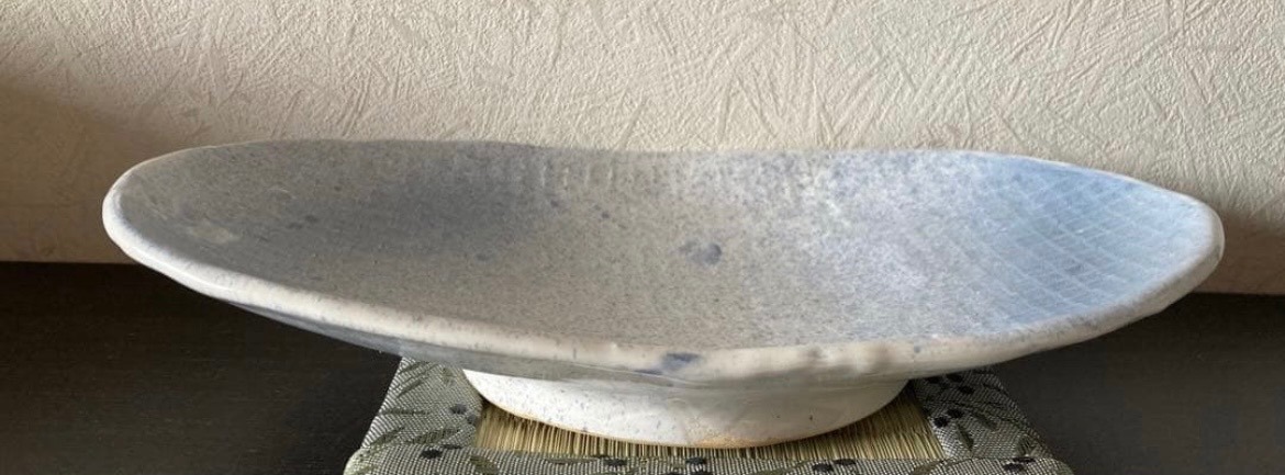 ㉗ 楕円皿(青磁) 皿 器 和食器 陶器