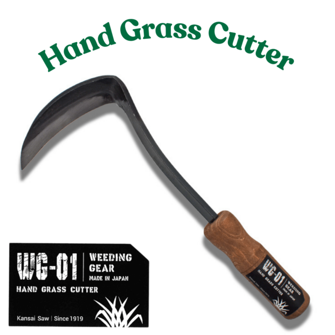 【草削り】土ごと切れる除草鎌　安心の日本製（Hand Grass Cutter）WG-1
