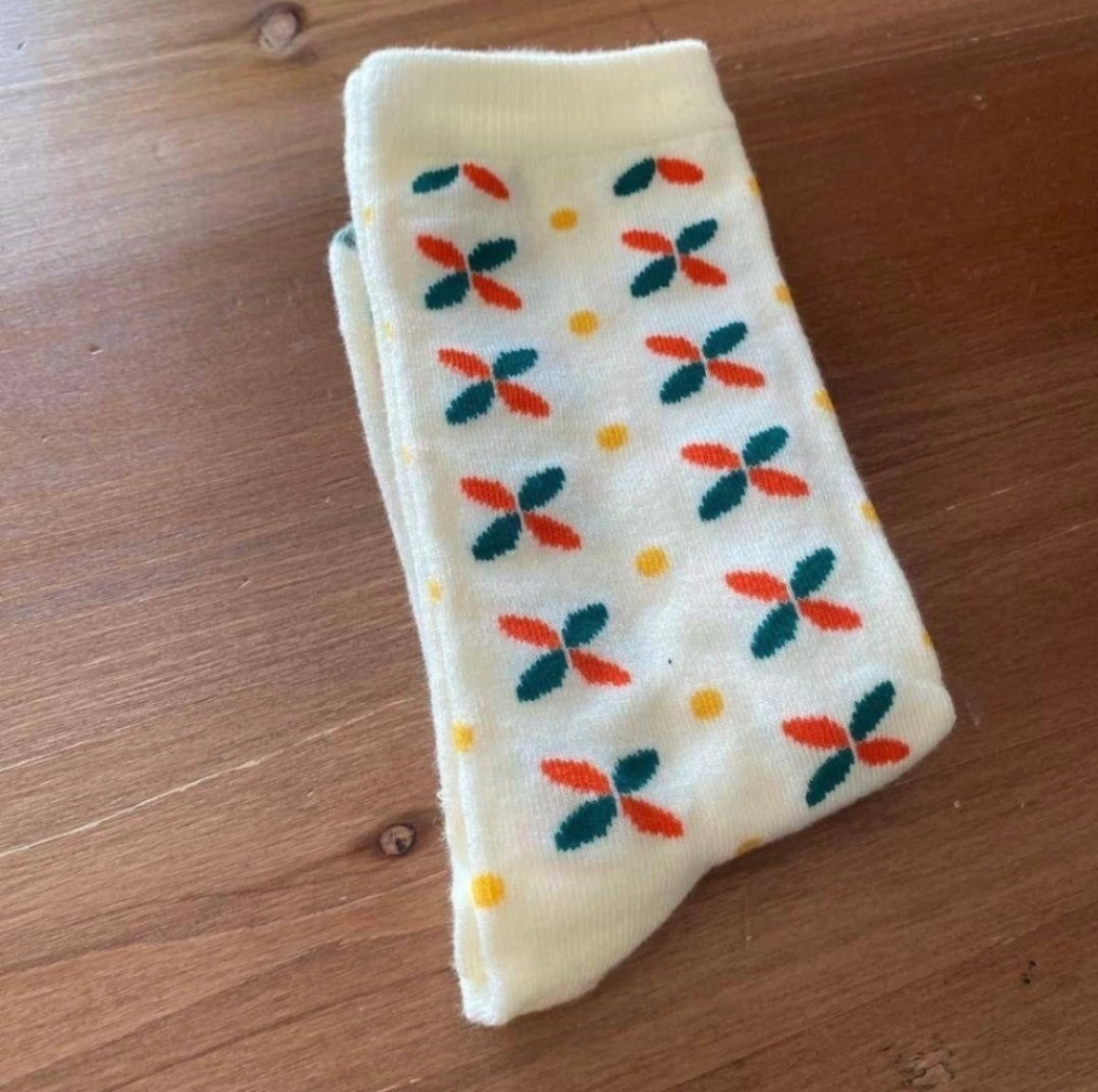 ★アート柄ソックス no.058★ 22〜25 レディース 個性的 北欧柄 おしゃれ 靴下