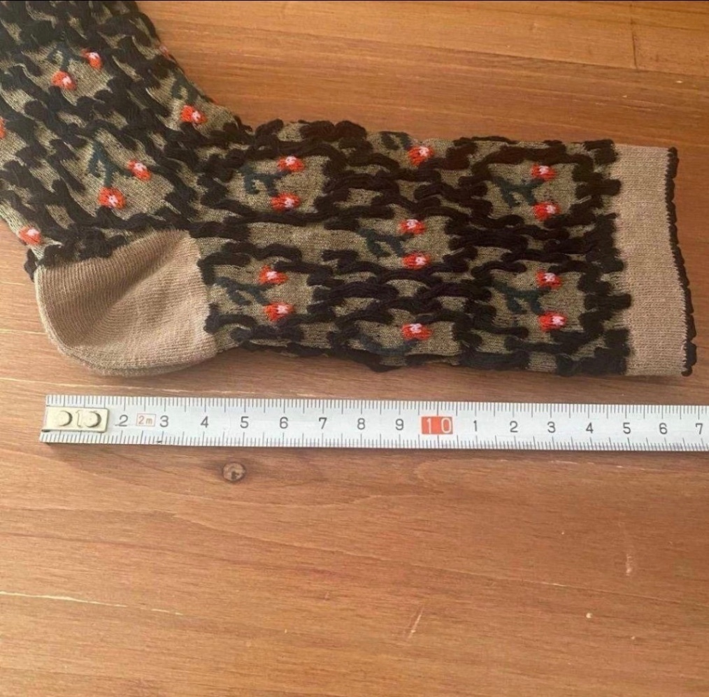 ★アート柄ソックス no.083★ 22〜25 レディース 個性的 北欧柄 おしゃれ 靴下