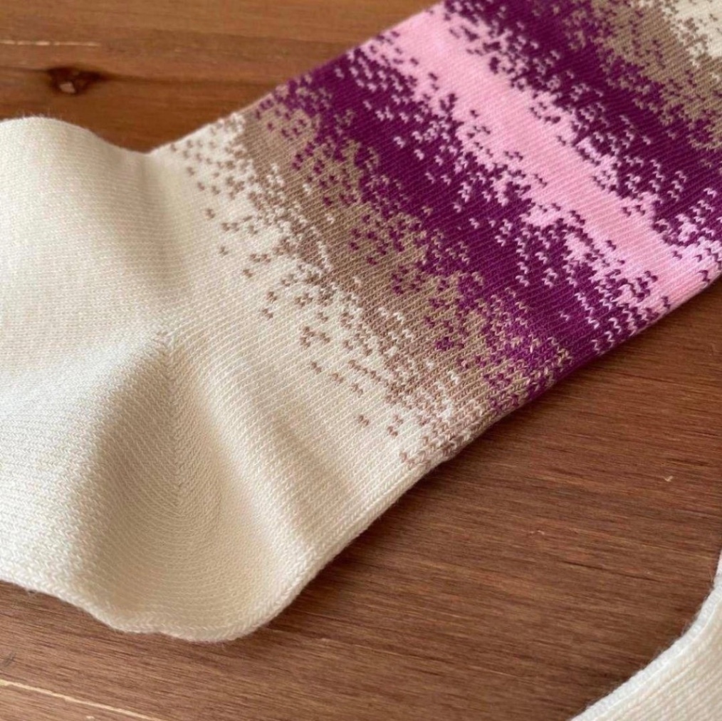 ★アート柄ソックス no.051★ 22〜25 レディース 個性的 北欧柄 おしゃれ 靴下